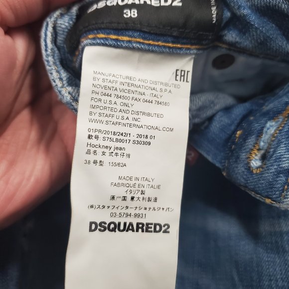 Dsquared2 Denim Jeans Size 38 30" Waist - Picture 5 of 5